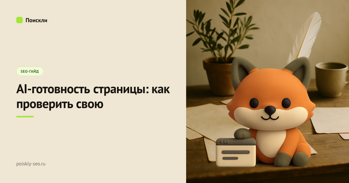 Обложка статьи: AI-готовность страницы: как проверить её самостоятельно