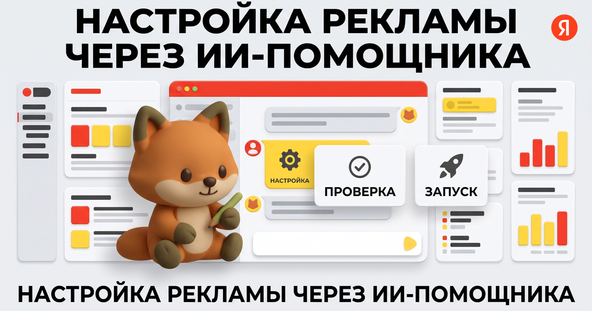 Обложка статьи: Продвижение в Яндекс Директе через диалог с ИИ-помощником